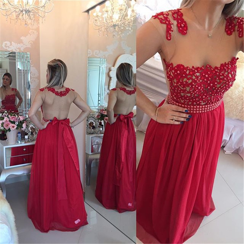 Glamorous Chiffon Long Prom Dress With Pearls And Lace See through Top Blue A-line Evening Dress Beading Sash vestido playa blanco, Same as picture
Glamorous Chiffon Long Prom Dress With Pearls And Lace See through Top Blue A-line Evening Dress Beading Sash vestido playa blanco, Same as picture