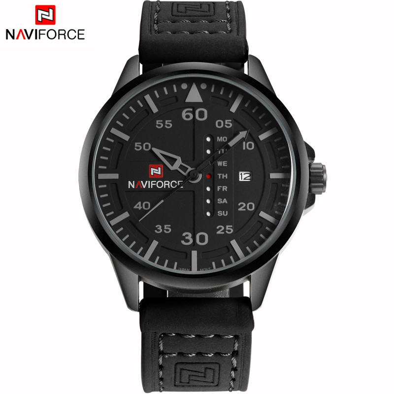 NAVIFORCE Original Good quality Men's Analog Quartz Waterproof Sport Leather Band Date Week Wrist watch 9074, Color
NAVIFORCE Original Good quality Men's Analog Quartz Waterproof Sport Leather Band Date Week Wrist watch 9074, Color