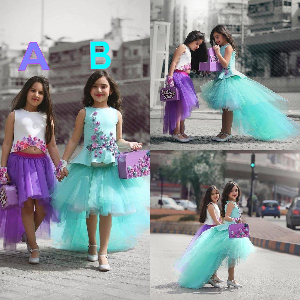 Colorful Two Pieces High Low Girls Pageant Gowns 2017 Applique Beaded Top And Tulle Puffy Skirt Flower Girl Dresses For Wedding Communion, Green
Colorful Two Pieces High Low Girls Pageant Gowns 2017 Applique Beaded Top And Tulle Puffy Skirt Flower Girl Dresses For Wedding Communion, Green