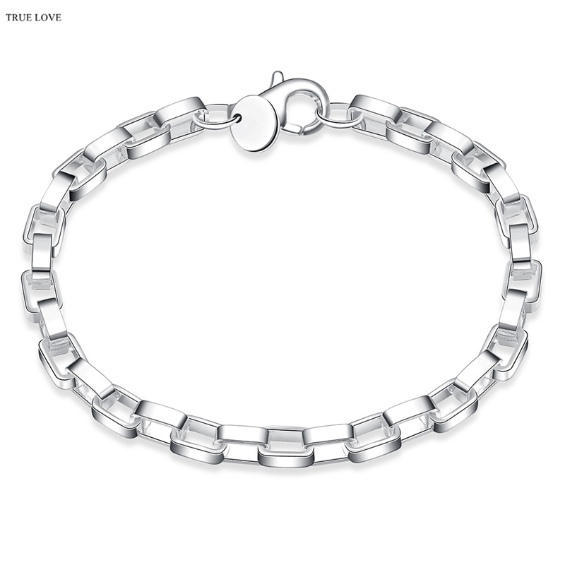 5MM 925 sterling silver box chain bracelet fashion unisex jewelry wholesale Christmas gifts low price free shipping, Black
5MM 925 sterling silver box chain bracelet fashion unisex jewelry wholesale Christmas gifts low price free shipping, Black