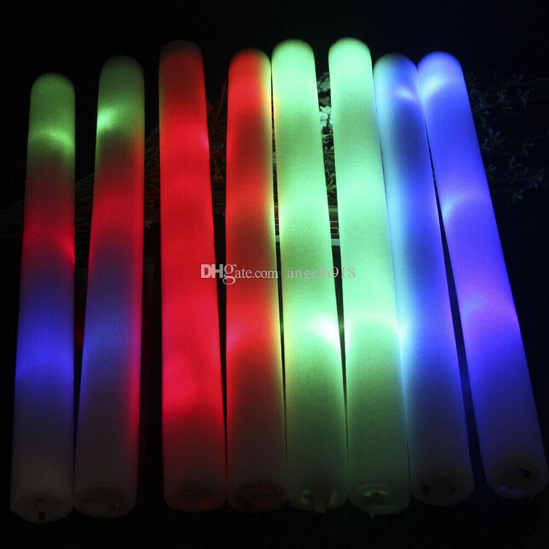 LED Colorful rods led foam stick flashing foam stick, light cheering glow concert Light sticks EMS C1325