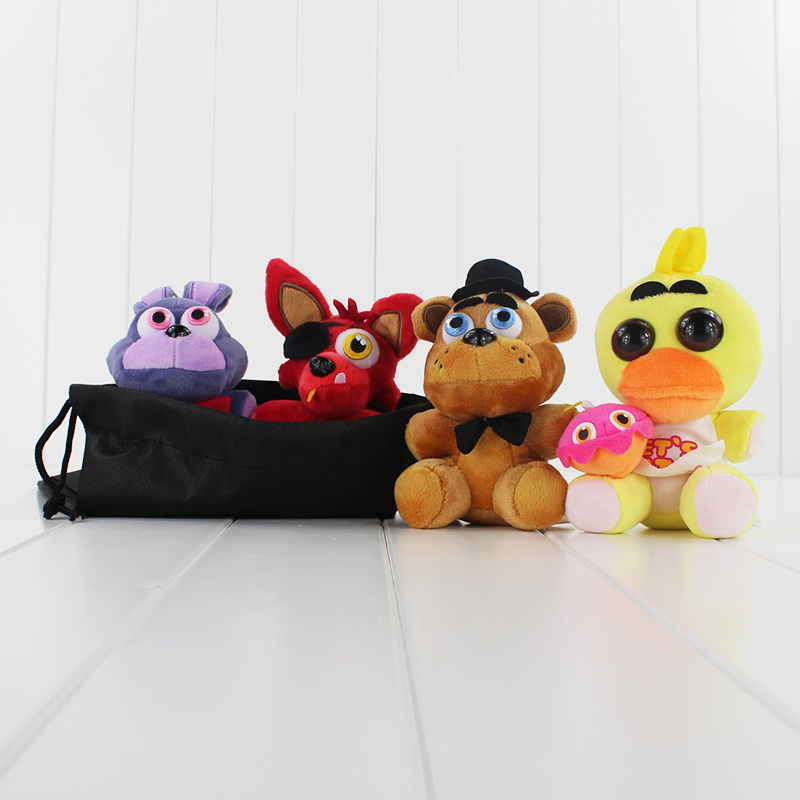 Game Five Nights at Freddy&#039;s Plush FNAF Bonnie Foxy Freddy Plush Toy Stuffed Soft Dolls With Storage Bag 13CM-18CM от DHgate WW