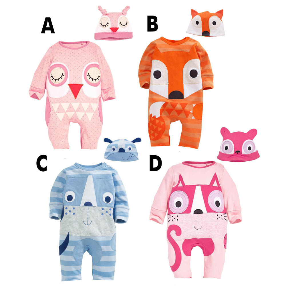 4 Colors New Autumn baby boy girls Romper Fox Pattern Cartoon Romper climb cotton long sleeve rompers + hat suit jumpsuit 2015, As photo
4 Colors New Autumn baby boy girls Romper Fox Pattern Cartoon Romper climb cotton long sleeve rompers + hat suit jumpsuit 2015, As photo