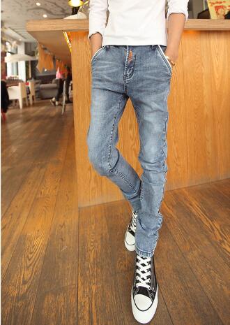 Wholesale-Recommand Desinger Jeans Spring New Arrival Mens Zipper Style Jeans skinny denim harem pants personality skinny jeans men