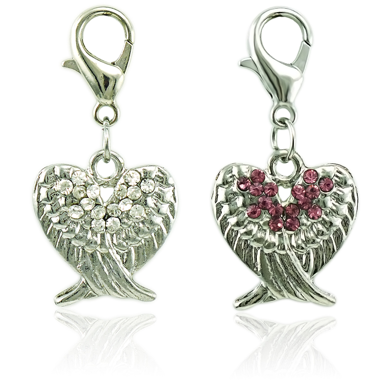 JINGLANG Charms With Lobster Clasp Dangle Rhinestone Double Wings Pendants DIY Charms For Jewelry Making Accessories, Bronze;silver
JINGLANG Charms With Lobster Clasp Dangle Rhinestone Double Wings Pendants DIY Charms For Jewelry Making Accessories, Bronze;silver