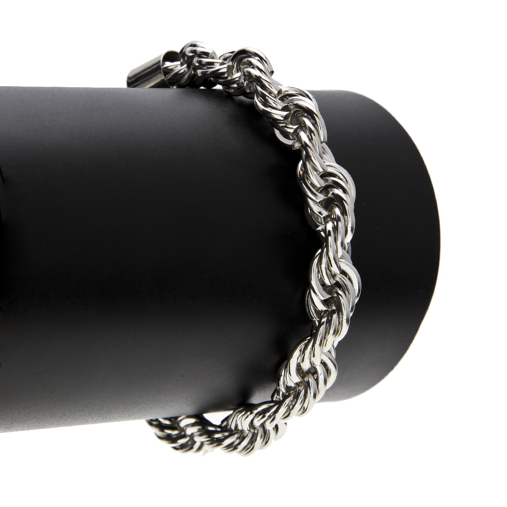 Real Gold Silver Plated Bracelet for Men Items Trendy 10mm 22cm Rope Link Chain Bracelet Men Jewelry, Black
Real Gold Silver Plated Bracelet for Men Items Trendy 10mm 22cm Rope Link Chain Bracelet Men Jewelry, Black