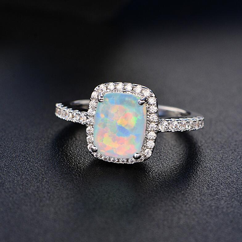 Victoria Wieck 2017 Top Selg Jewelry Sterg Sier Cushion Shape Opal CZ Dia Cute Classic Women Wedding Band Ring Gift 34ea