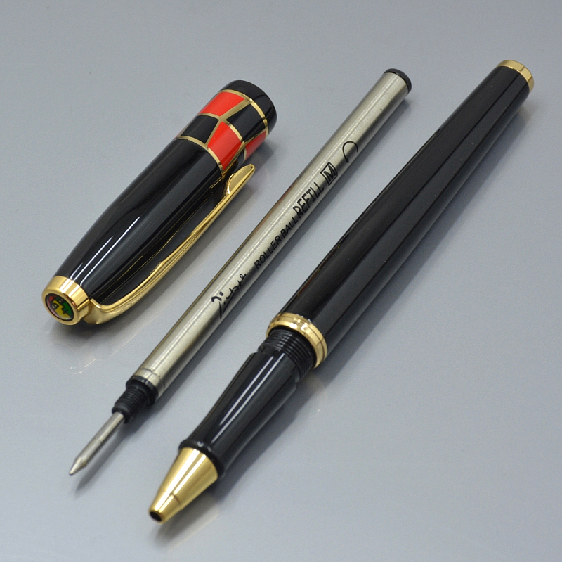 High Quality Picasso black / red / sky blue metal Roller ball pen school office stationery classic writing ball pens For business gift