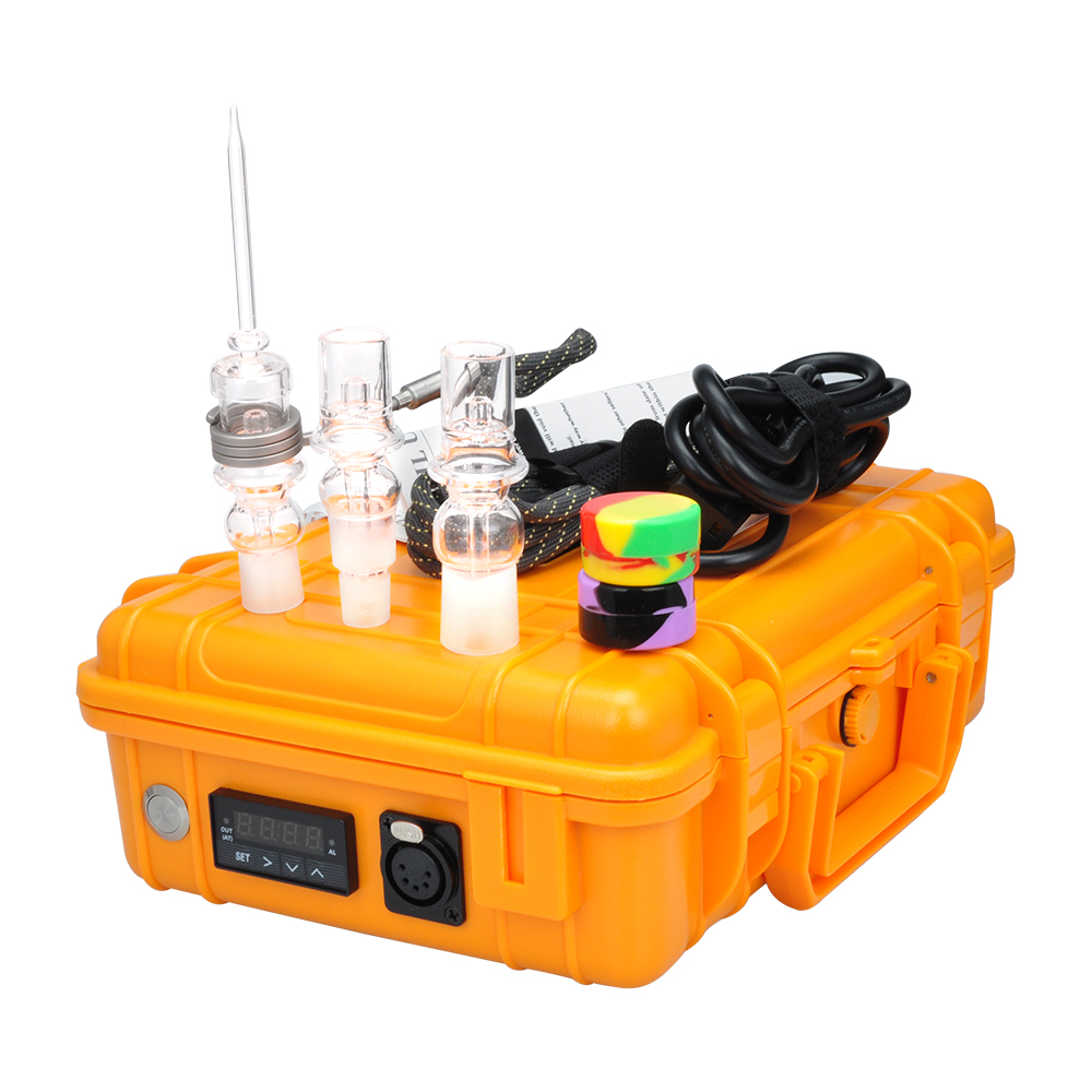 Fancier Pelic Cheap Quartz Nail Dab Electric Nail Complete Kit 20MM Heating Coil Temperature Controller Glass Bongs Water Pipe Rig
Fancier Pelic Cheap Quartz Nail Dab Electric Nail Complete Kit 20MM Heating Coil Temperature Controller Glass Bongs Water Pipe Rig