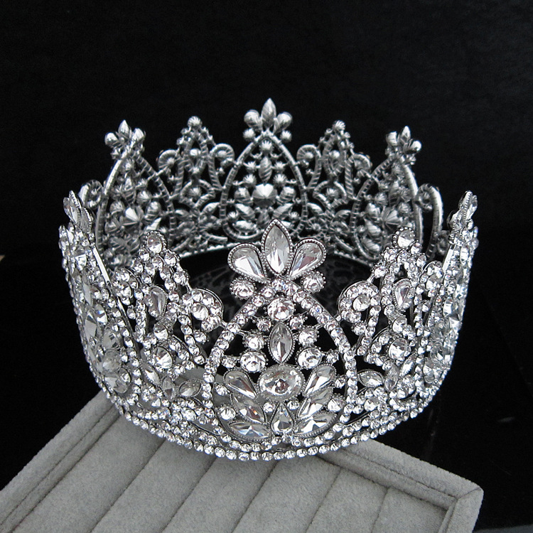Bridal Crown Queen Rhinestone Crystals Royal Wedding Crowns Crystal Stone Headband Hair Masquerade Studio Molding Birthday Party Tiaras