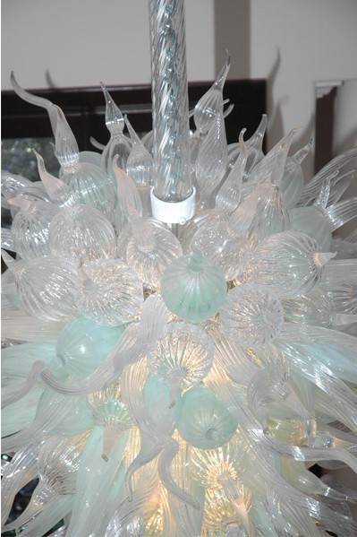 Zhongshan Manufacturer Wholesale Hand Blown Glass Chandelier LED Light Source High Quality Clear Color Glass Crystal Chandelier