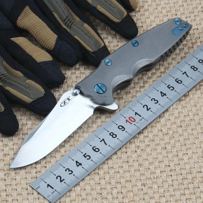

Zero Tolerance ZT0392 M390 Folding Knife Steel Blade Titanium Handle Bearing Systerm Tactical Camping Hunting Survival Pocket Knife Gift EDC