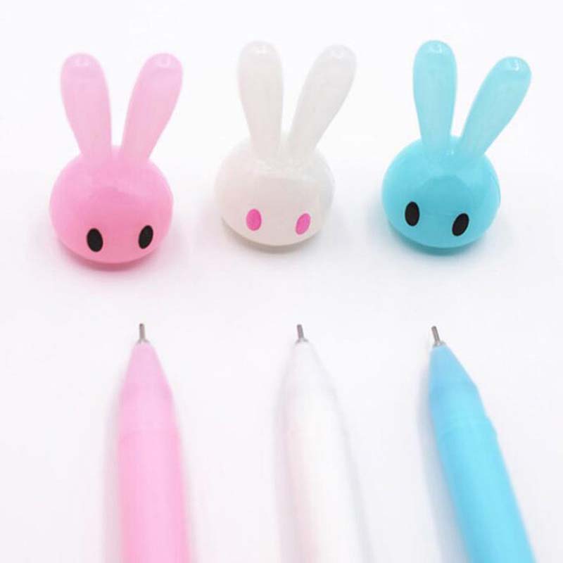 Rabbit Shape 20pcs/lot Gel Pen For Writing School Supplies Office Accessories Stationary For Kids Student Gift Christmas Prize