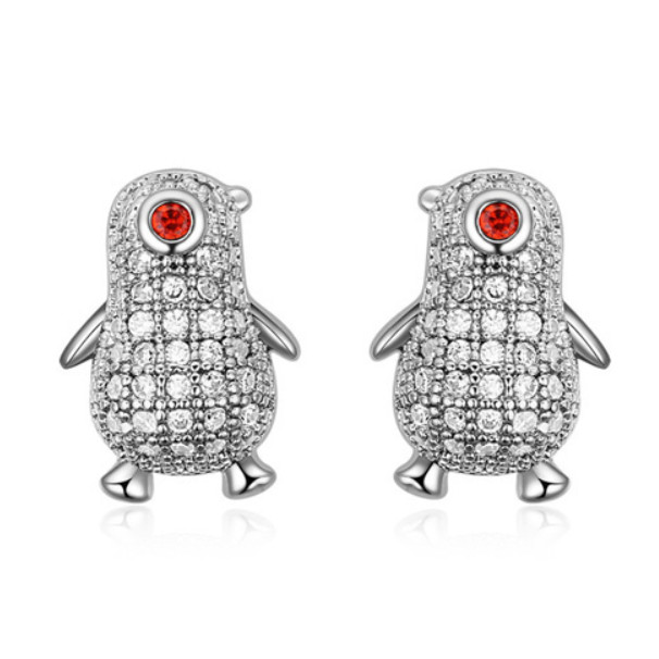Earrings For Women Fashion Exqusite High Quality 18K Gold Plated Zircon Small Penguin Stud Earrings Jewelry
Earrings For Women Fashion Exqusite High Quality 18K Gold Plated Zircon Small Penguin Stud Earrings Jewelry