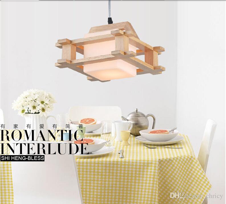 Modern OAK led pendant light wooden glass chandeliers lighting fixture 1/3 heads home lighting for living room decoration