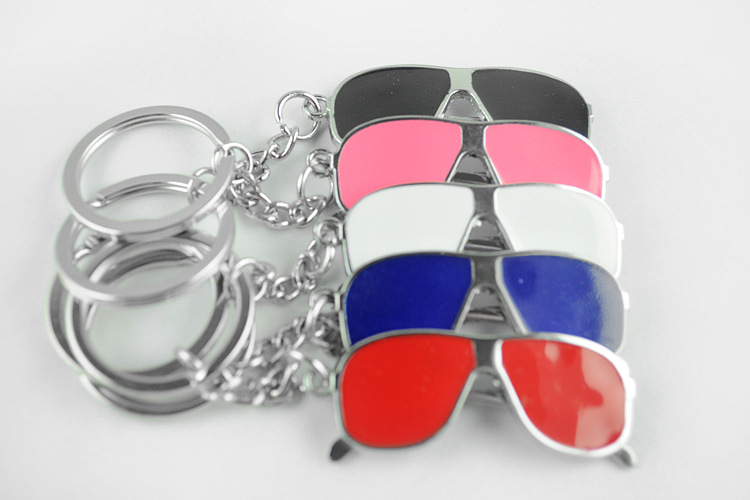 Good A++ Creative key chain large glasses key chain metal crafts strap can be customized KR348 Keychains mix order 20 pieces a lot