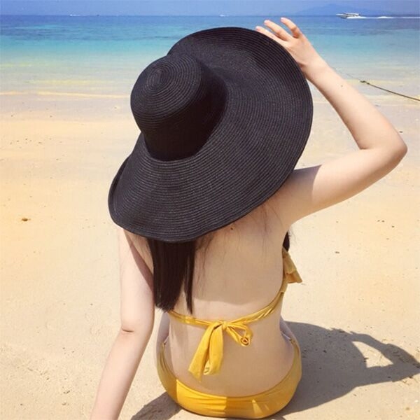Women's Large Brim Sun Hats Foldable UV Protection Solid Straw Hat Casual Beach Style Sun Shading with Drawstring for Travelling, White
Women's Large Brim Sun Hats Foldable UV Protection Solid Straw Hat Casual Beach Style Sun Shading with Drawstring for Travelling, White