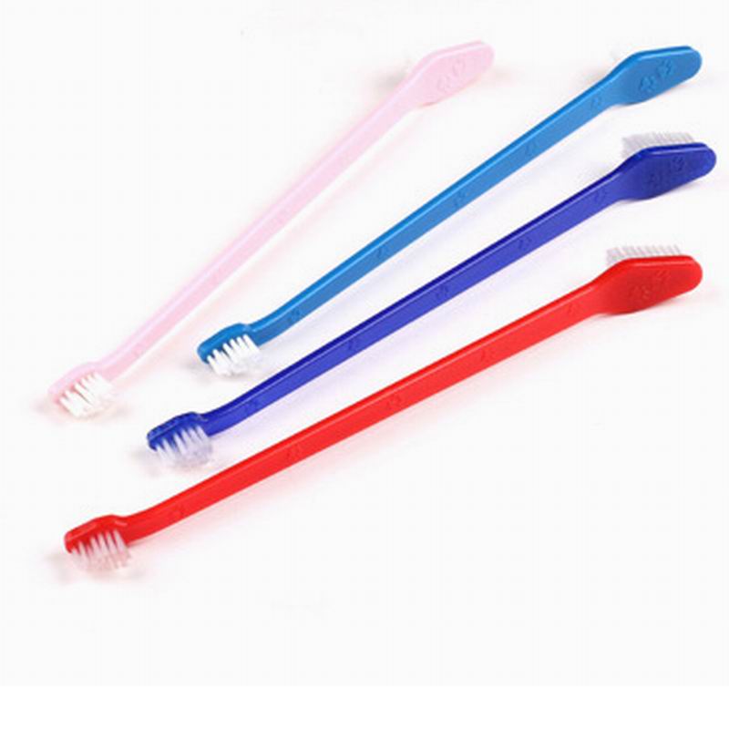 Dog Grooming Dental Toothbrush Pet Puppy Cat Supplies Color Random Delivered