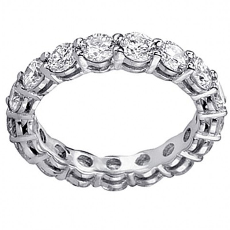 Vecalon Women Jewelry 925 Sterling Silver Ring Full Round 4mm Simulated Diamond Cz Engagement Wedding band Rings For Women