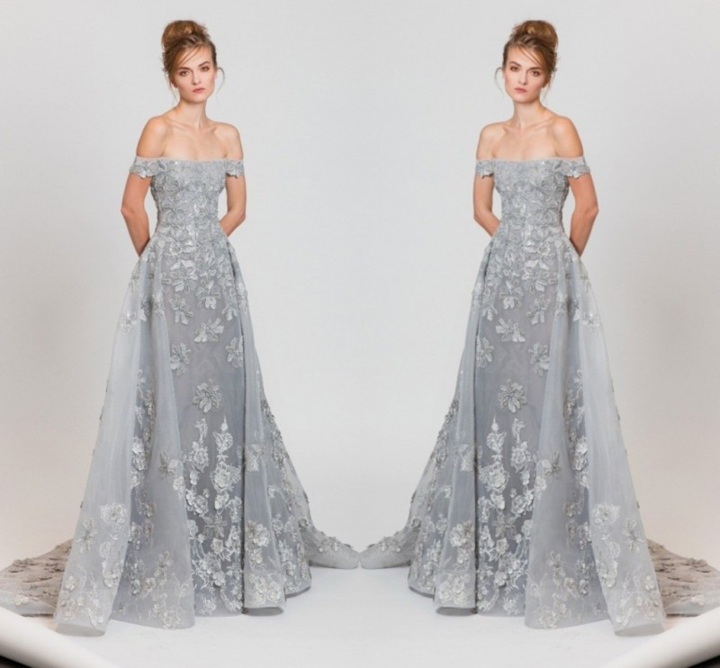 Light Gray Lace Evening Gowns 2017 Off Shoulder Lace Appliques Sweep Train Prom Dresses Arabic Formal Party Dresses Custom Made, Light sky blue
Light Gray Lace Evening Gowns 2017 Off Shoulder Lace Appliques Sweep Train Prom Dresses Arabic Formal Party Dresses Custom Made, Light sky blue