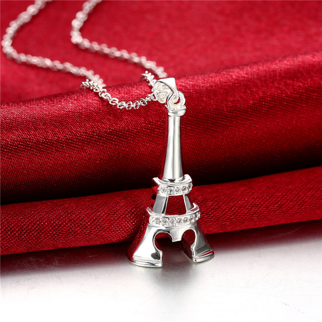 Hot sale women's iron tower shape Pendant Necklace white gemstone sterling silver necklace STSN701,brand new fashion 925 silver necklace
Hot sale women's iron tower shape Pendant Necklace white gemstone sterling silver necklace STSN701,brand new fashion 925 silver necklace
