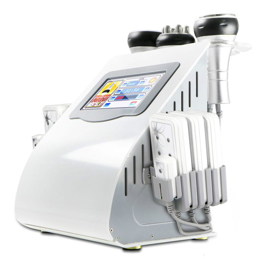 New Promotion 6 In 1 Cavitation Vacuum Radio Frequency Machine for Spa Fast Express Shipping