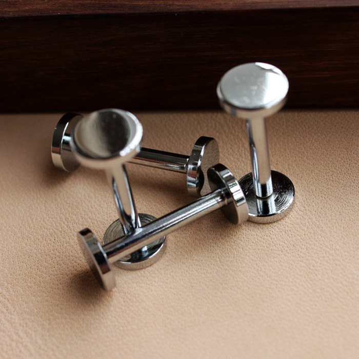 height 22mm nail fastener Chrome plated wallet bag screw brass belt Rivet diy handmade leather key case hardware part