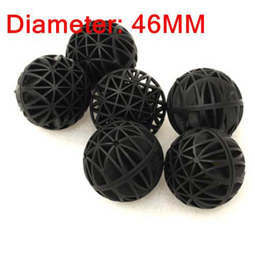 50pcs 46mm Aquarium Filtration Biological Bio Balls Filter Media with Sponge for Fish Tank Koi Filter , Pond and Sump Filters