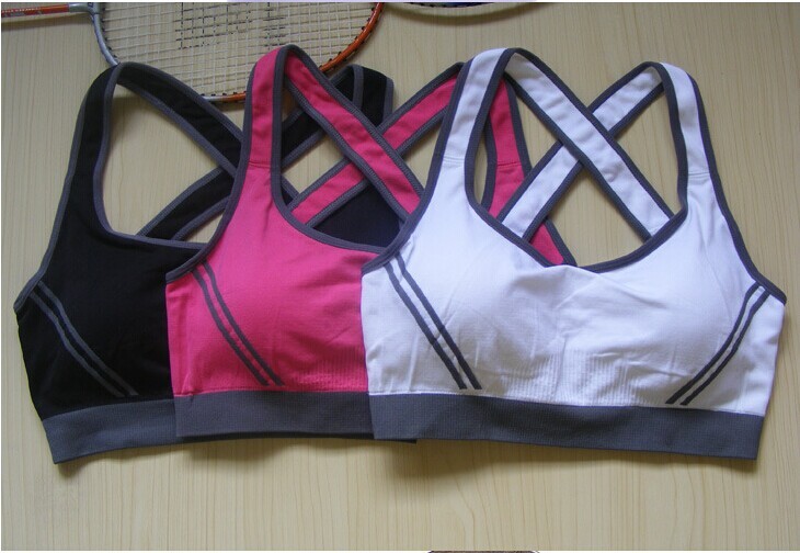 Super Promotion!Professional Sexy Women Sports Bra Stretch Athletic brassiere Push Up Bras Tank Top Seamless Padded Running