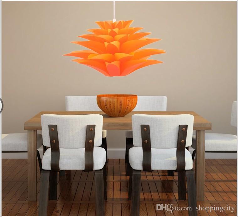 DIY Lampshade IQ PP Pendant Lamp Lotus Chandelier Suspension Ceiling Pendant For Christmas Living Bedroom With E27 Bulb Base