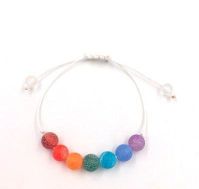 Muti-color Design Mens Bracelets Black Lava 7 Chakra Healing Balance Beads Bracelet For Men Women Chakra Natural Stone Strand Beaded