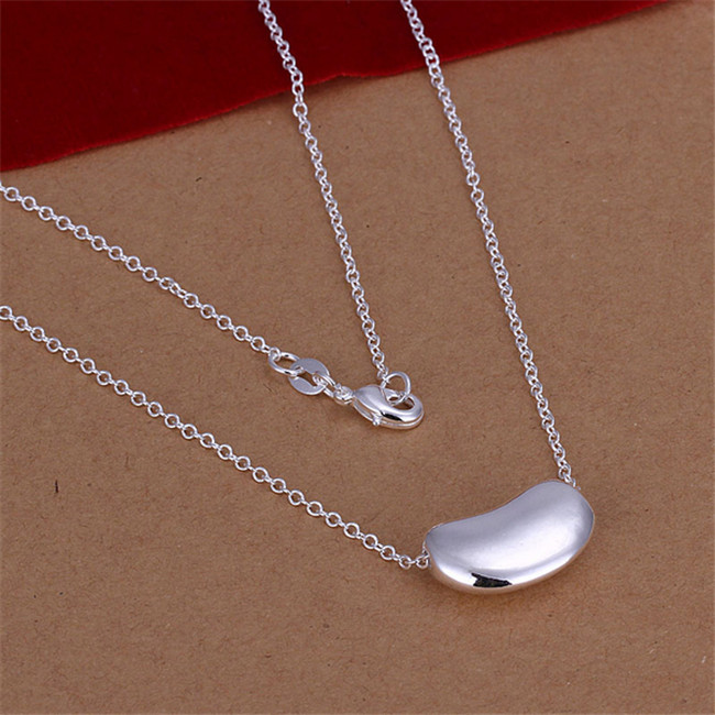 Brand new Soybean necklace sterling silver plate necklace STSN108,hot sale fashion 925 silver pendant necklace factory free shipping