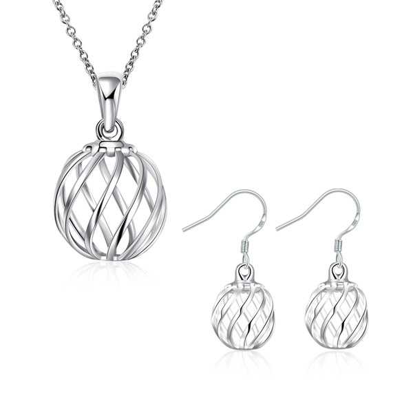 Brand new high grade 925 sterling silver Twisted lantern piece jewelry sets DFMSS793 Factory direct sale free shipping wedding