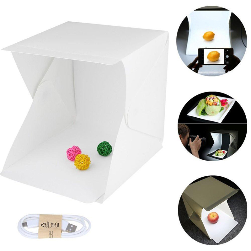 Mini Led Photo Studio Foldable Shooting Tent Photography Lighting Tent Kit with White and Black Backdrop Portable Photography Box
Mini Led Photo Studio Foldable Shooting Tent Photography Lighting Tent Kit with White and Black Backdrop Portable Photography Box