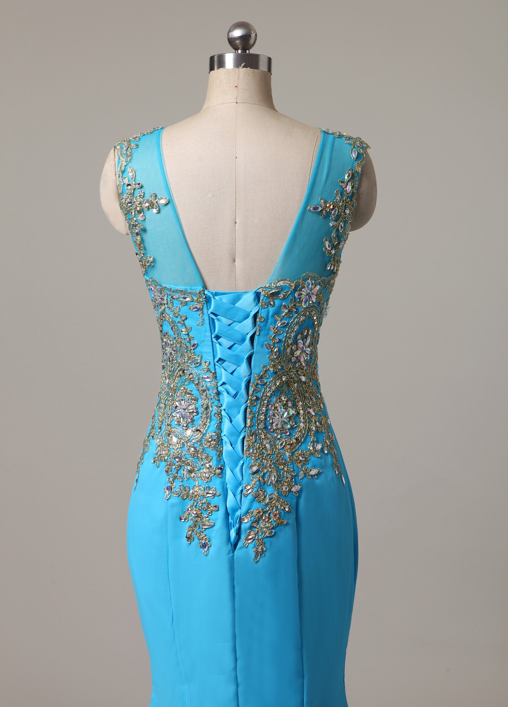 new black blue long lace mermaid formal evening dresses scoop crystal lace up pageant prom party gown stock q15