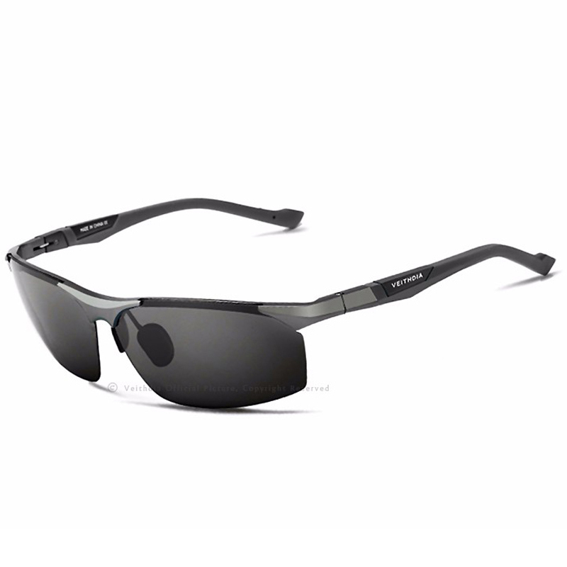 VEITHDIA Brand Aluminum Magnesium Sunglasses Polarized Men Coating Mirror Driving Sun Glasses oculos Male Eyewear 8589 with original box