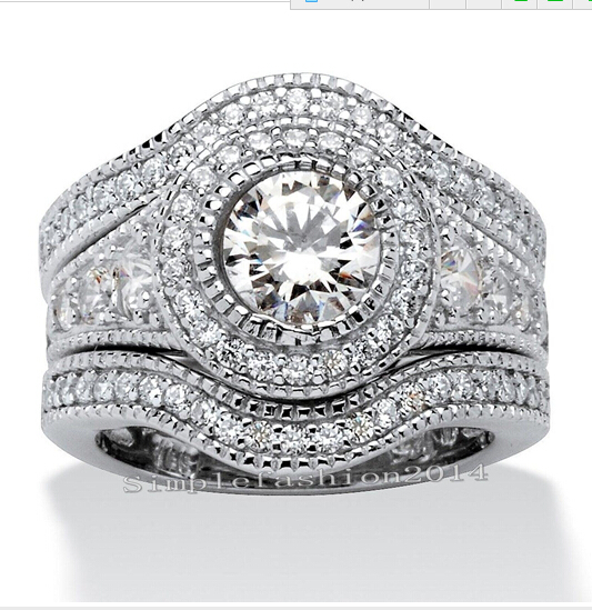 Size 5-11 Jewelry Pave Setting Princess Cut 10kt white gold filled CZ Simulated Diamond Topaz 3 IN 1 Women Wedding Engagement Ring set gift, Slivery;golden
Size 5-11 Jewelry Pave Setting Princess Cut 10kt white gold filled CZ Simulated Diamond Topaz 3 IN 1 Women Wedding Engagement Ring set gift, Slivery;golden