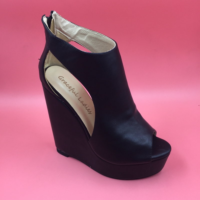 Black Soft Leather Women Wedge High Heels Open Toe Thick Platform Open Toe Open Heels Comfortable Shoes True to US Size 4-15
Black Soft Leather Women Wedge High Heels Open Toe Thick Platform Open Toe Open Heels Comfortable Shoes True to US Size 4-15