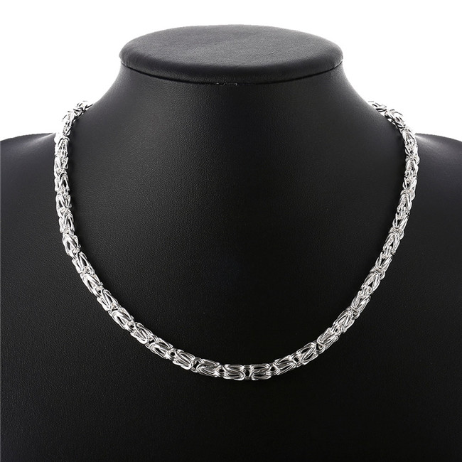 Brand new New leader necklace Men sterling silver plate necklace SN048,fashion 925 silver Chains necklace factory direct sale christmas gift