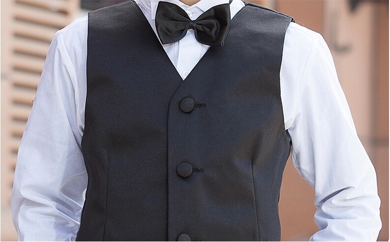 2015 New Fashion Kids Boy Suit Black Boy Wedding Suit Formal Baby Boy Blazer Suit 5-Piece F 1018