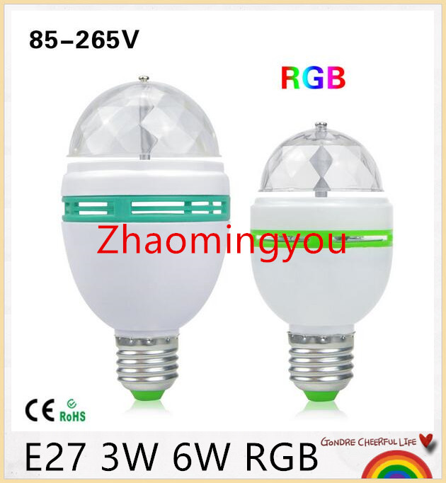 1Pcs E27 3W 6W LED lamp RGB Auto Rotating Stage light Holiday Bulb AC85V-265V For Home Decoration Disco DJ Party Dance lighting
1Pcs E27 3W 6W LED lamp RGB Auto Rotating Stage light Holiday Bulb AC85V-265V For Home Decoration Disco DJ Party Dance lighting