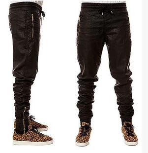 Men Joggers PU Leather Jogger Pants Side Zipper Europe and America Fashion Male Hip Hop Leather Trousers Sweatpants, Black
Men Joggers PU Leather Jogger Pants Side Zipper Europe and America Fashion Male Hip Hop Leather Trousers Sweatpants, Black
