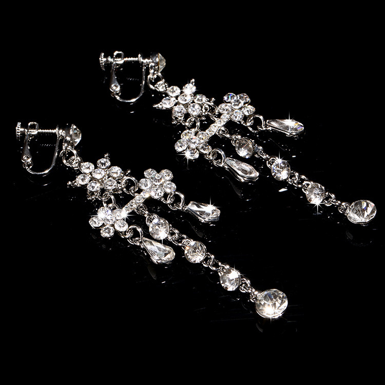 Sparkly Bling Crystals Diamond Necklace Jewelry Sets Bridal Earrings Rhinestone Crystal Party Wedding Accessories