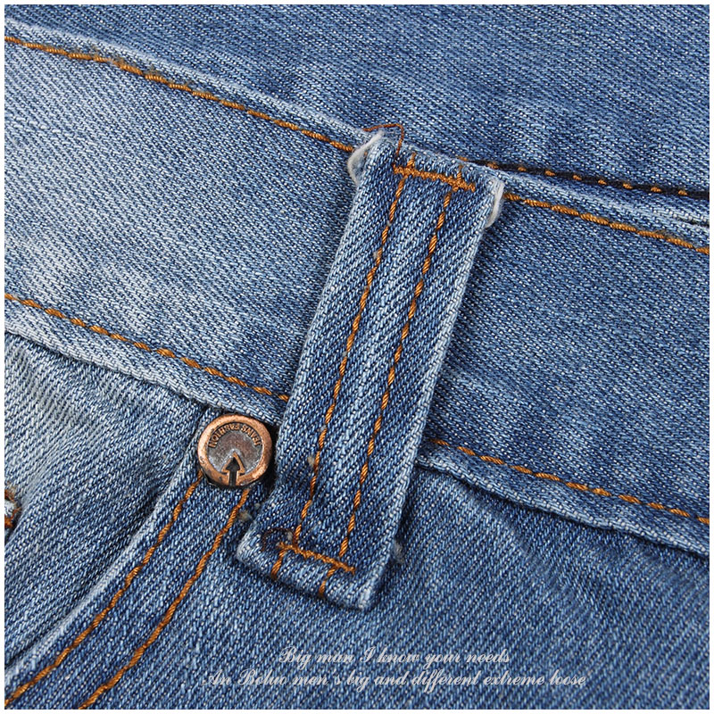 Wholesale-Baggy Mens Blue Jeans Hip Hop Loose Jeans Men Baggy Denim Breeches Shorts Jeans For Men Summer Men's Capris Big Plus Size