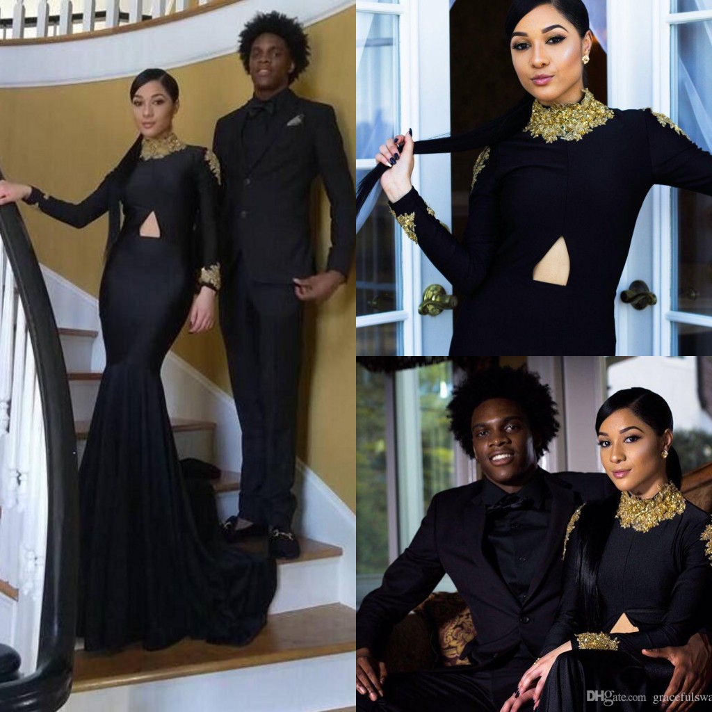 High Neck Gold Appliques Beaded Black Long Evening Dresses Mermaid Keyhole Front Sexy Evening Gowns Spandex Long Sleeve Formal Dresses, Orange
High Neck Gold Appliques Beaded Black Long Evening Dresses Mermaid Keyhole Front Sexy Evening Gowns Spandex Long Sleeve Formal Dresses, Orange
