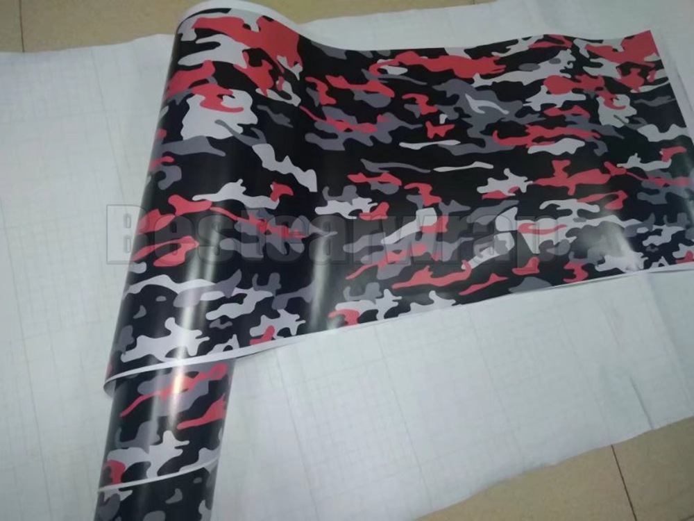 Arctic Snow Small Camoufalge Vinyl For Car Wrap Film With air bubble free CAMO film for Truck / boat graphics Foil 1.52X30M (5x98ft)