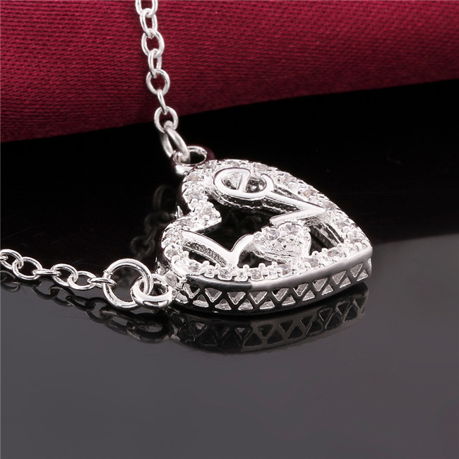 High grade women's cross shape Pendant Necklace purple gemstone sterling silver plated necklace STSN656,fashion 925 silver necklace free
