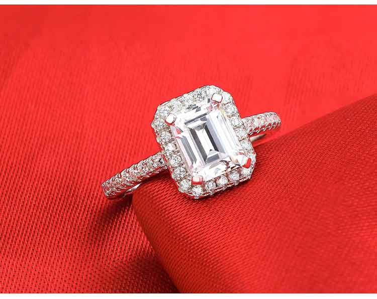 Fashion girl 925 Silver wedding Rings Cut Engagement Ring for Women Wedding Jewelry aneis wholesale free shipping