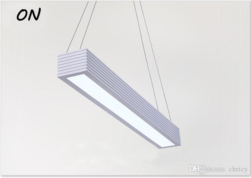 Modern Led Pendant Lights Square Office Suspended Hanging Light Fixture for Office Classroom Living Room Bedroom