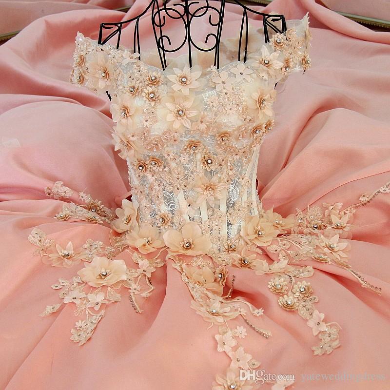 Wer Dresses Beautiful Girls Off Shoulder Applique Beaded Pageant Gowns Back Lace Up With Big Bows Custom Made Formal Party Dress 6660306